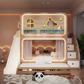 Nukhome Bear Cottage Full Height Bunk Bed (Customizable)